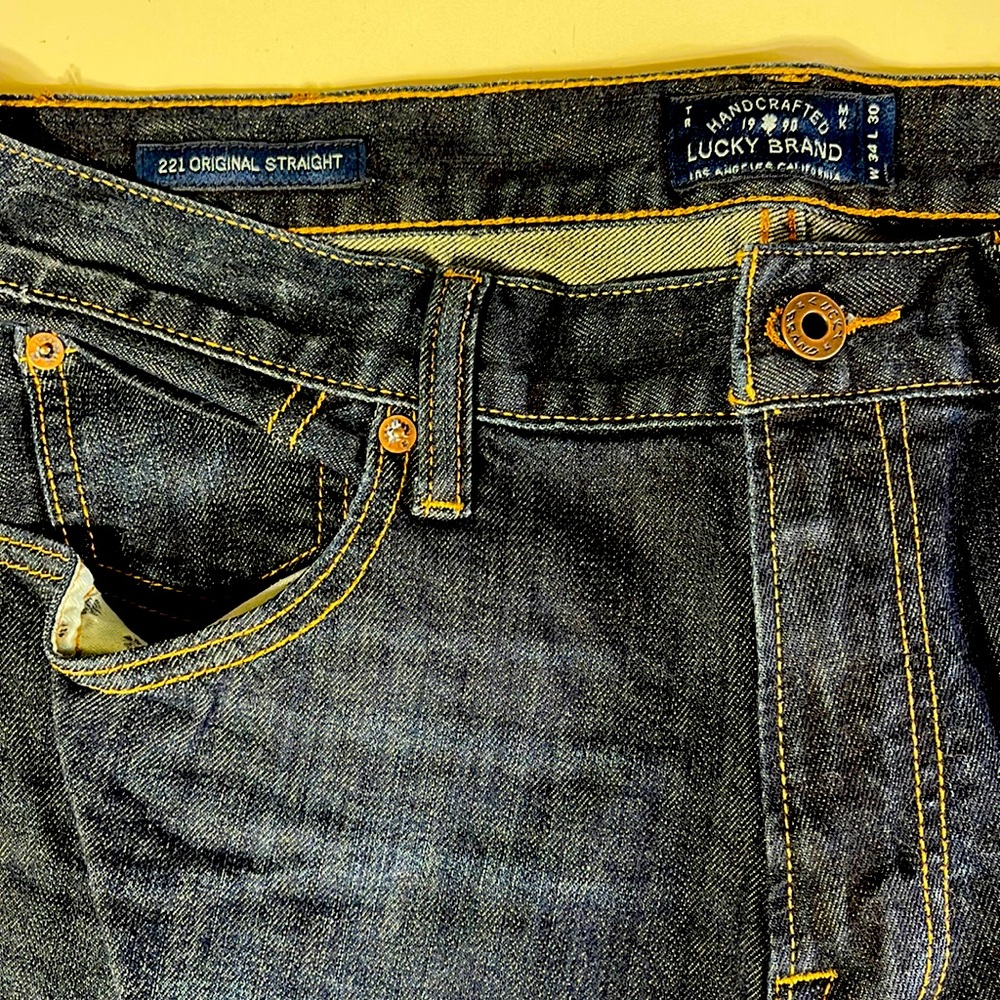 Mens Lucky Brand 221 Original Straight  34W 30L